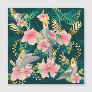 Cute Cockatiel Parrot Vintage Pattern