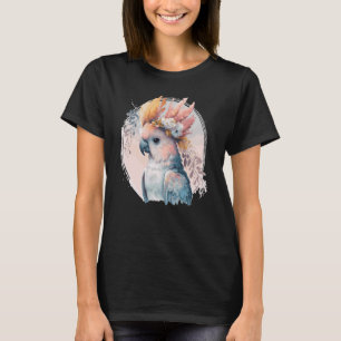 Cute Cockatoo Parrot Bird Flower Crown Pet Birds   T-Shirt