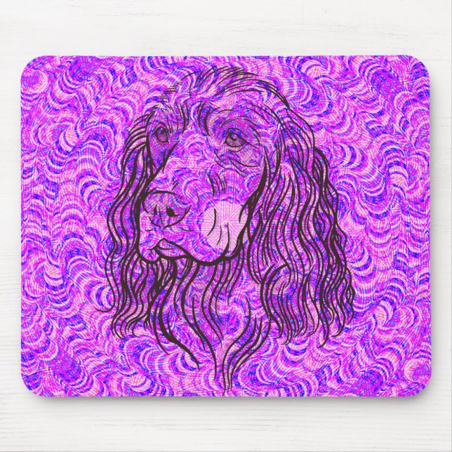 Cute Cocker Spaniel Dog Face Mouse Pad (Front)