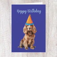 Cute Cocker Spaniel Dog Lover Birthday Card