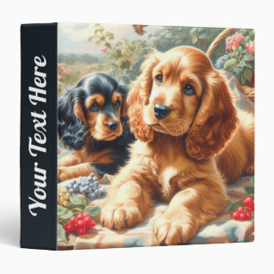 Cute Cocker Spaniel  Painting Binder