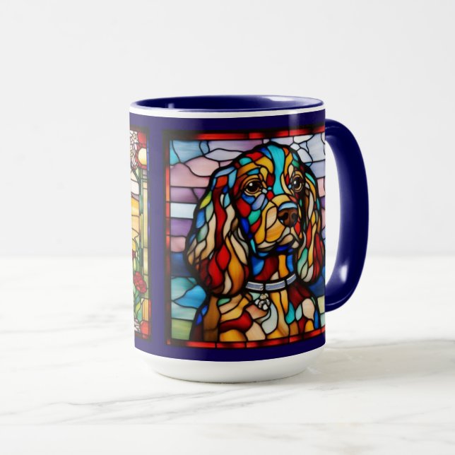 Cute Cocker Spaniel Rainbow Mug (Front Right)