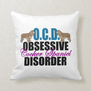 Cute Cocker Spaniel Throw Pillow