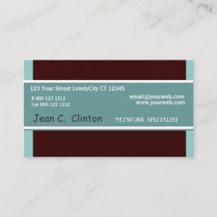 Cute Cocoa Teal Blue Classy Debut Network Dream Business Card