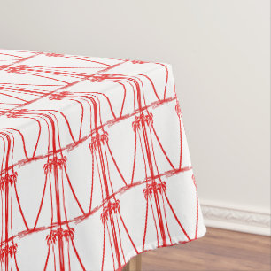 Cute Coconut Trees Silhouette Christmas Tablecloth