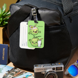 Cute Coconuts custom name Luggage Tag