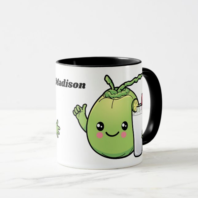 Cute Coconuts custom name Mug (Front Right)