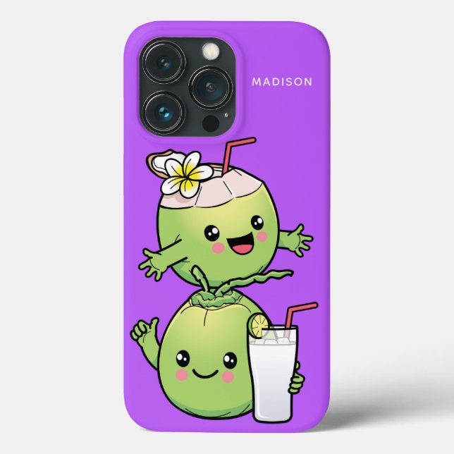 Cute Coconuts custom name phone cases (Back)
