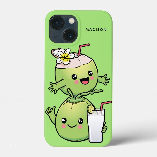 Cute Coconuts custom name phone cases (Back)
