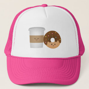 Cute Coffee and Doughnut, You complete me Trucker Hat