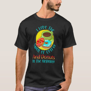 Cute Coffee And Doughnuts Saying I Love The Smell  T-Shirt
