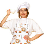 Cute Coffee  Apron<br><div class="desc">Add a touch of charm to your kitchen with our Cute Coffee Apron, featuring a chic watercolor pattern of coffee beans, espresso cups, and barista-inspired details. Designed in warm brown and beige tones, this elegant apron is perfect for coffee lovers, bringing café latte and cappuccino vibes to your daily routine....</div>