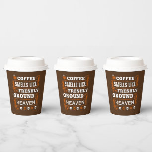 cute coffee bar party word art Paper Cups