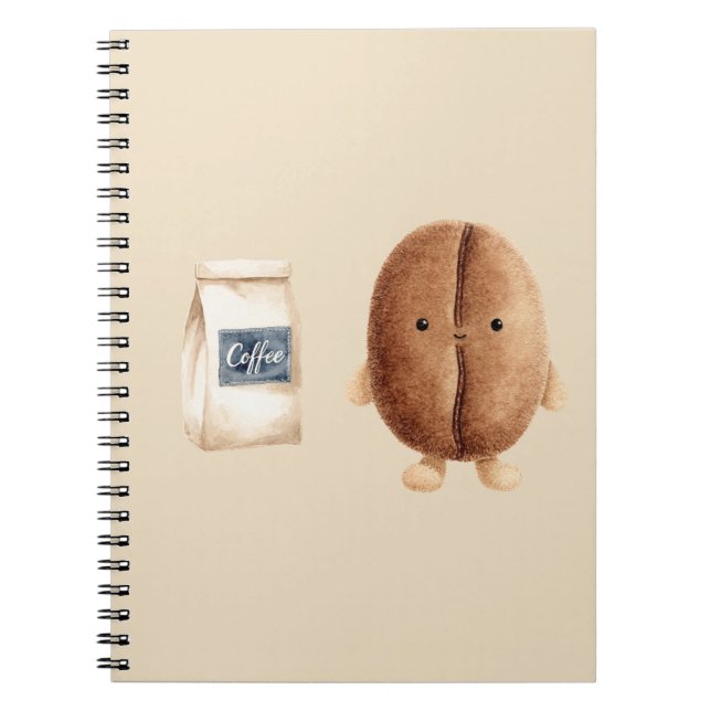 Cute Coffee Bean Notebook (Front)