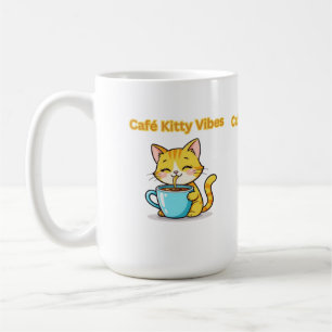 **Cute Coffee Cat – Adorable Cat Drinking Coffee I Mug