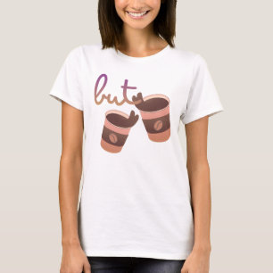 Cute Coffee Cups T-Shirt , Cozy & Aesthetic Design