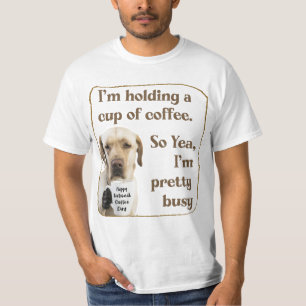 Cute coffee-drinking Labrador T-Shirt