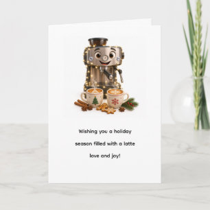 Cute Coffee Espresso Christmas Card