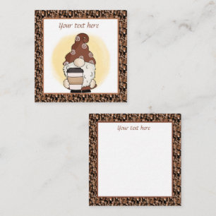 cute coffee gnome add text card