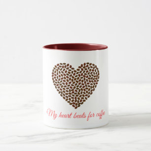 Cute Coffee Heart Mug Coffee Lover Ceramic Coffe