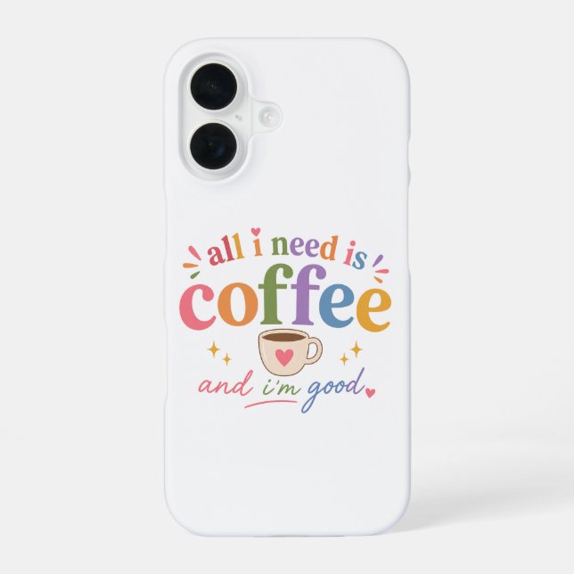 Cute Coffee Lover iPhone Case (Back)