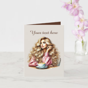 Cute coffee lovers add message card