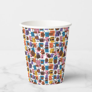Cute Coffee Pattern – Colourful Coffee Lover  Paper Cups