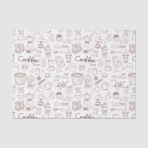 Cute Coffee Pattern Tissue Paper