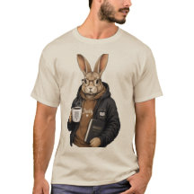 Cute Coffee Rabbit | Stylish Bunny Animal Art