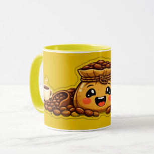 Cute Coffee Sack Mug Kawaii Coffee Beans CUP