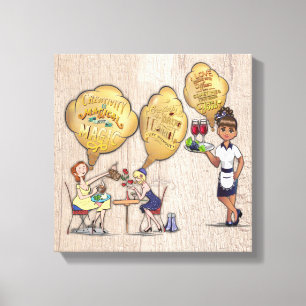 Cute coffee shop décor canvas print