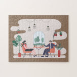 cute coffee shop lovers  jigsaw puzzle<br><div class="desc">cute coffee shop lovers jigsaw puzzle</div>