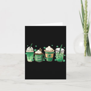 Cute Coffee St Patrick's Day 2022 Lucky Latte Gree Card