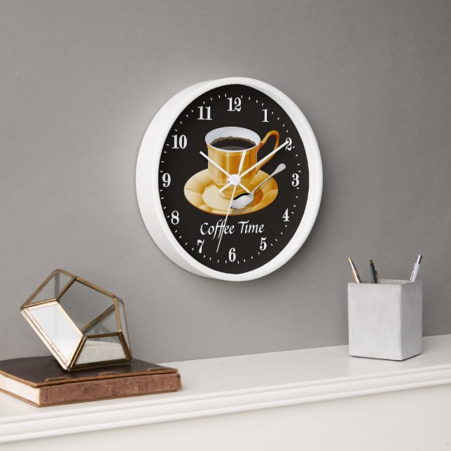 cute coffee time add text clock (Office)
