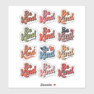 Cute collection of colourful Be Kind