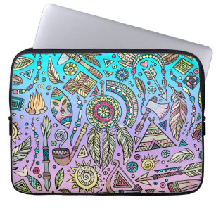 Cute Collection Of Tribal Symbols Laptop Sleeve