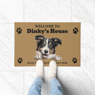 Cute Collie Dog Doormat