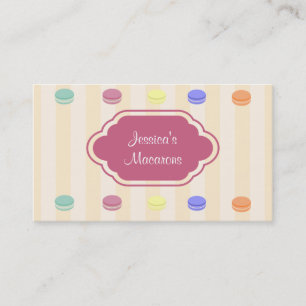 Cute coloré Macarons Carte de visite boulangerie