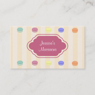 Cute coloré Macarons Carte de visite boulangerie