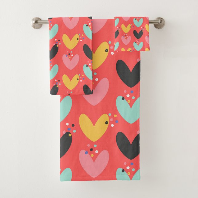 Cute colorfu Valentine's coeur motif (En situation)