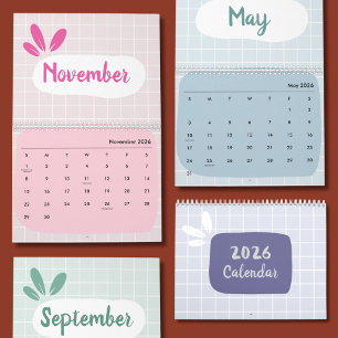 Cute & Colorful 2026 Calendar