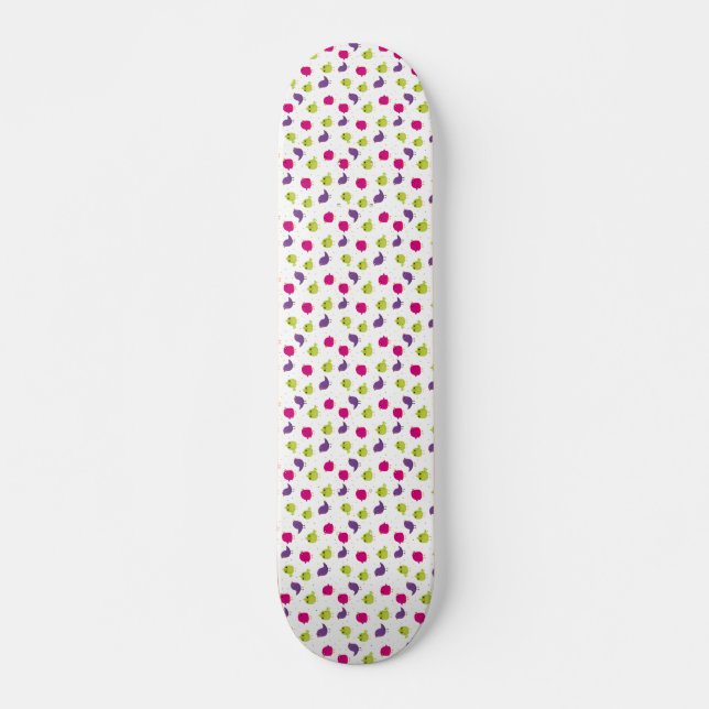 Cute colorful birds   skateboard (Front)