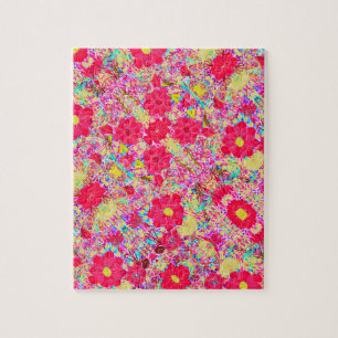 Cute colorful bright flowers jigsaw puzzle