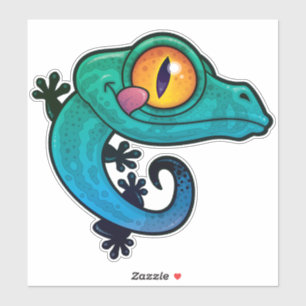 Cute Colorful Cartoon Gecko