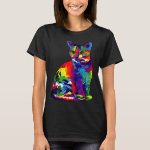 Cute Colorful Cat for Cat Pop T-Shirt