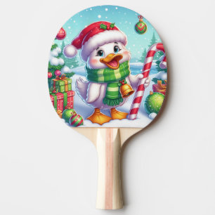 Cute Colorful Christmas duck Ping Pong Paddle