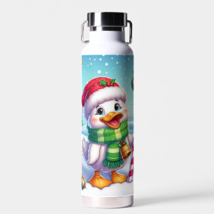 Cute Colorful Christmas duck Water Bottle