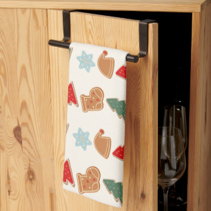 Cute Colorful Cookies Pattern Christmas Kids Kitchen Towel