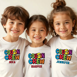 Cute Colorful Cousin Crew Family Reunion Toddler T-shirt