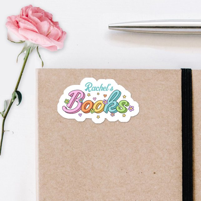 Cute Colorful Customized Name Book Stickers (Creator Uploaded)